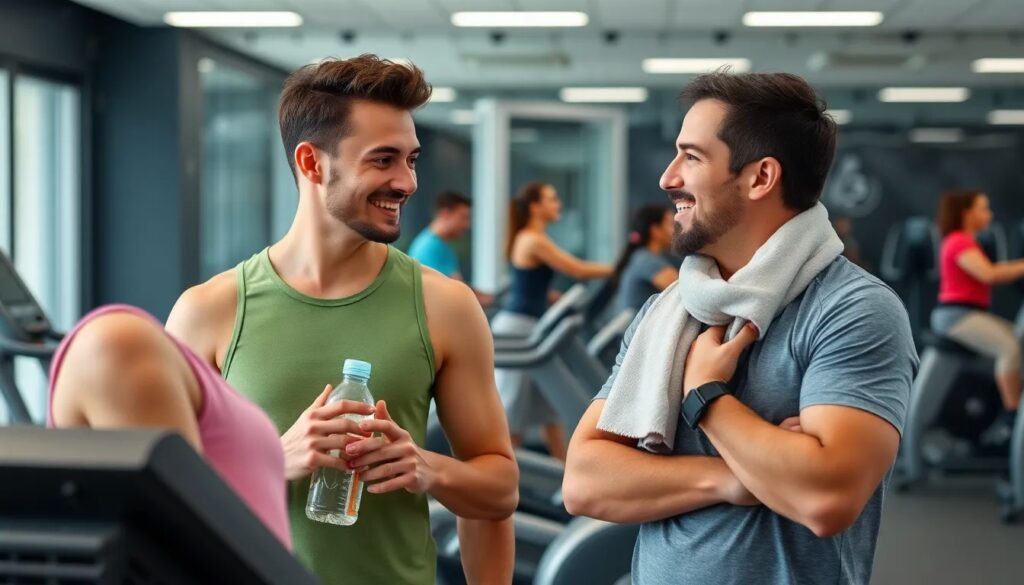 Consejos para socializar y hacer amigos en el gimnasio.